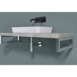 Doporro ? �querre de fixation murale 45x15cm ? acier inoxydable chrom� ? support pour plan de toilette ...