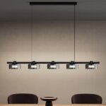 Suspension luminaire plafonnier lustre chambre salon trois tempratures de couleur hauteur rglable clairage ...