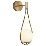 (dor� x 1) applique boule verre led 5w, applique murale verre, applique murale boule, applique art deco, ...