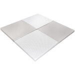 Xaluca - tapis enfant d'eveil et de jeux gris 3 - en - 1 - transportable et deshoussable