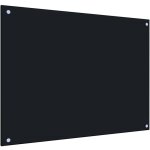 Maison chic - dosseret de cuisine fond de hotte / noir 80 x 60 cm verre tremp�