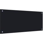 Maison chic - dosseret de cuisine fond de hotte / noir 90 x 40 cm verre tremp�