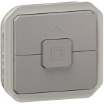 Double bouton poussoir - volets roulants - gris - composable legrand plexo 069539l