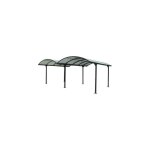 Carport double 28. 62m� gris anthracite - habrita - car6048alrp