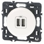 Prise double usb type - a c�liane 3a - blanc - legrand