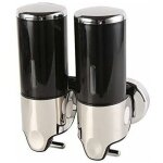 Double distributeur de savon mural pour shampooing, apr�s - shampoing, gel douche, lotion, savon pour ...