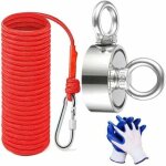 Double faces aimant n�odyme avec corde (20m / 66ft) - combin� 340kg extr�mement traction puissant rond ...