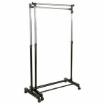 Double portant  vtements pivotant 174cm noir