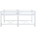 Double socle pour machine � laver �tag�res coulissantes blanc cfw63314