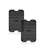 Doublure de friteuse � air, 2pcs tapis de friteuse � air en silicone doublures de friteuse � air r�utilisables ...