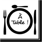 Lot de 20 serviettes papier a table