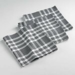 Lot de 3 serviettes de table coton tiss traditio - 45 x 45 cm - gris - livraison gratuite