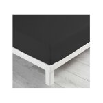 Douceur d'int�rieur - drap housse 2 personnes uni 57 fils lina noir - 160x200cm - noir