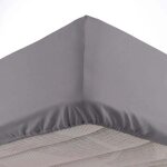 Douceur d'int�rieur - drap housse coton 57 fils gris souris 140 x 190 cm