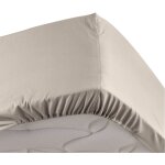 Douceur d'int�rieur - drap housse lin 160 x 200 cm en percale bonnet de 30 cm