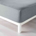 Drap housse uni - 140 x 190 cm - actually - gris - livraison gratuite