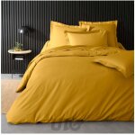 Douceur d'int�rieur - housse de couette percale de coton luxe 220 x 240 cm jaune ocre