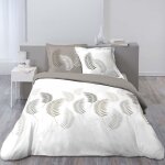 Douceur d'int�rieur - housse de couette 240 x 220 cm en microfibre de flanelle goyave