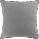 Douceur d'intrieur - housse de coussin 60 x 60 cm microfibre bicolore mellow chic gris / blanc