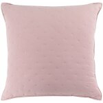 Douceur d'intrieur - housse de coussin 60 x 60 cm microfibre bicolore mellow chic rose / blanc