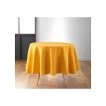 Douceur d'intérieur - nappe de table ronde uni 'essentiel' - jaune - d 180 cm - livraison gratuite Douceur d'intérieur - nappe de table ronde uni 'essentiel' - jaune - d 180 cm - livraison gratuite