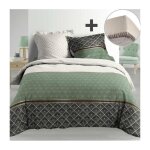Douceur d'intrieur - pack parure de couette 220x240 cm 100% percale belor + drap housse 140x190 cm lin ...