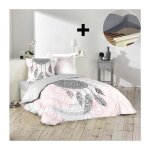 Douceur d'int�rieur - pack parure de couette 220x240 cm namaste + drap housse 140x190 gris