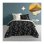 Douceur d'intérieur - pack parure de couette réversible 220x240 cm bloomy + drap housse 140x190 miel Douceur d'intérieur - pack parure de couette réversible 220x240 cm bloomy + drap housse 140x190 miel