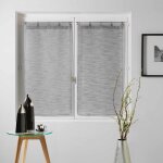 Douceur d'intérieur - paire droite anneaux 2 x 60 x 160 cm voile tisse milza anthracite Douceur d'intérieur - paire droite anneaux 2 x 60 x 160 cm voile tisse milza anthracite