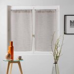 Douceur d'intérieur - paire droite anneaux 2 x 60 x 160 cm voile tisse milza beige Douceur d'intérieur - paire droite anneaux 2 x 60 x 160 cm voile tisse milza beige