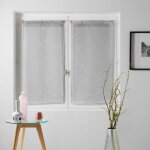 Douceur d'intérieur - paire droite anneaux 2 x 60 x 160 cm voile tisse milza gris Douceur d'intérieur - paire droite anneaux 2 x 60 x 160 cm voile tisse milza gris