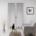 Douceur d'intrieur - paire droite passe tringle 2 x 70 x 200 cm voile tisse milza anthracite