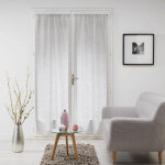 Douceur d'int�rieur - paire droite passe tringle 2 x 70 x 200 cm voile tisse milza gris