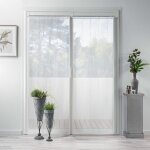 Douceur d'intérieur - paire droite passe tringle 2x70x200 cm voile sable fils chenille linahe blanc Douceur d'intérieur - paire droite passe tringle 2x70x200 cm voile sable fils chenille linahe blanc