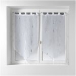 Douceur d'int�rieur - paire de voilage � fronces - 90 x 120 cm - chenilla - gris - livraison gratuite ...