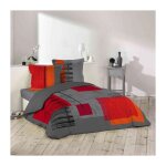Douceur d'intrieur - parure de lit quadro gris 240x220 icone question