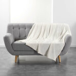Douceur d'int�rieur - plaid polaire - flanou - 180 x 220 cm - naturel - livraison gratuite