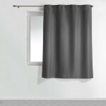 Douceur d'int�rieur - rideau � ?illets petite hauteur 140 x 180 cm ? polyester uni essentiel ? beton