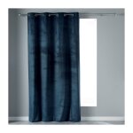 Douceur d'intérieur - rideau à oeillets en velours uni velvetine - bleu marine - 140 x 240 cm - livraison ... Douceur d'intérieur - rideau à oeillets en velours uni velvetine - bleu marine - 140 x 240 cm - livraison ...