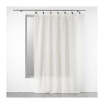 Douceur d'int�rieur - voilage a anneaux 140 x 240 cm voile tiss� linka blanc