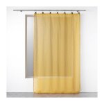 Douceur d'int�rieur - voilage a anneaux 140 x 240 cm voile tiss� linka jaune