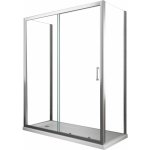 Douche de 6 mm avec deux parois fixes et une porte coulissante (receveur de douche non inclu) ? 77, 5 ...