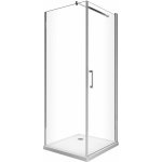 Giorgy - douche de 8 mm avec porte � battant et paroi fixe laterale h. 200 (receveur non inclu)? 82 - ...