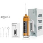Douche buccale 6 modes - irrigateur buccal portable, �tanche ipx7, fil dentaire inclus, brosse � dents ...