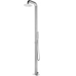 Douche de jardin 225 cm acier inoxydable