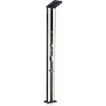 Gre - douche solaire carre d'extrieur en aluminium premium avec sprayers - 20x11x215 cm - 38 l