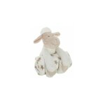 Doudou mouton + plaid - l 75 x l 100 cm - blanc - livraison gratuite - blanc