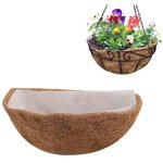 Doudoune en fibre de noix de coco semi - circulaire, tapis pour panier suspendu, rev�tement de pot de ...
