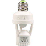 Douille d�tecteur de mouvement e27 10 - 300s - d�tection 6m, 100 - 240v, pour ampoules