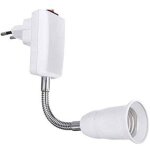 Douille e27 avec interrupteur pour lampe murale cuisine, ac 220v, support lampe douille e27 � poser, ...